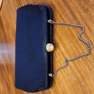 Vintage Navy Blue Clutch